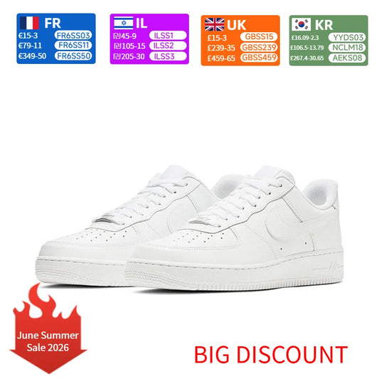 Nike Air Force 1 '07 Adidași casual pentru bărbați, pantofi clasici confortabili din piele, cu talpă joasă, model iconic CW2288-111