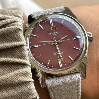 Merkur Watch White Dial Watch Metal Vintage Business Watches Hand Wind Mechanical Watch for Men 36mm