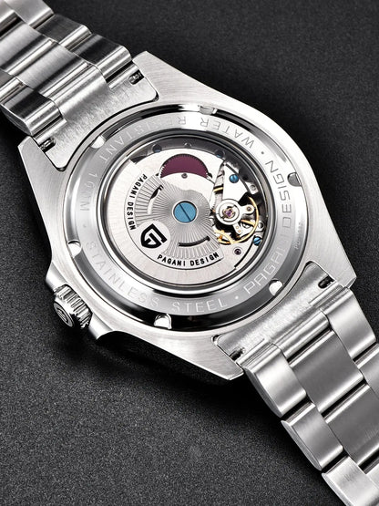 Pagani Design PD1682 Men’s GMT Watch 42mm Automatic Mechanical DG5833 Sapphire Crystal Stainless Steel Waterproof Black Vintage