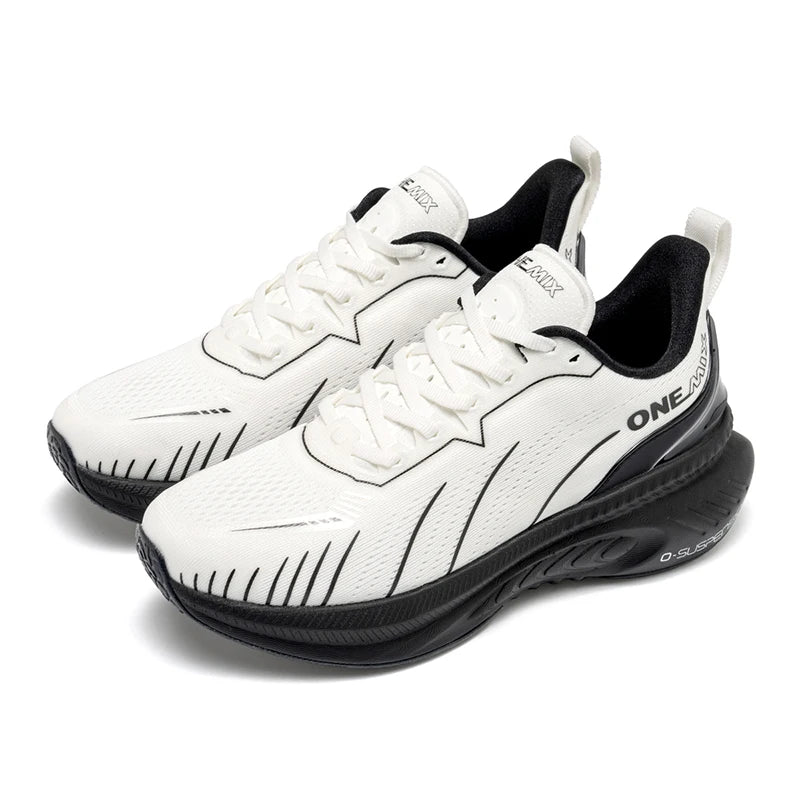 ONEMIX New Cushioning Running Shoes For Men Suitable for Heavy Runners Lace-Up Sports Women Non-slip Outdoor Athletic Male Sneakers