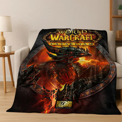 Flanelová deka WOW World of Warcraft Arthas Demon Illidan Sylvanas, útulná měkká přikrývka pro domácnost, ložnici, postel, pohovku, přehoz nebo dárek