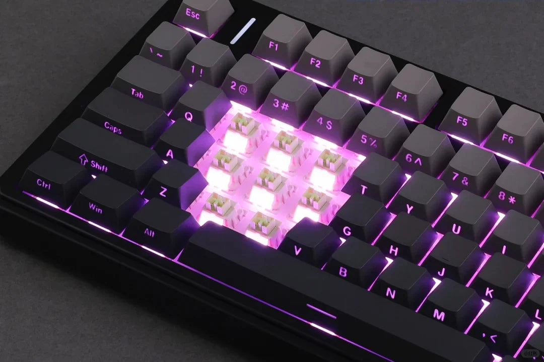 AULA F75 Pro Teclado mecánico gaming inalámbrico con montaje gasket, RGB personalizable, distribución 75% y teclas PBT con grabado lateral