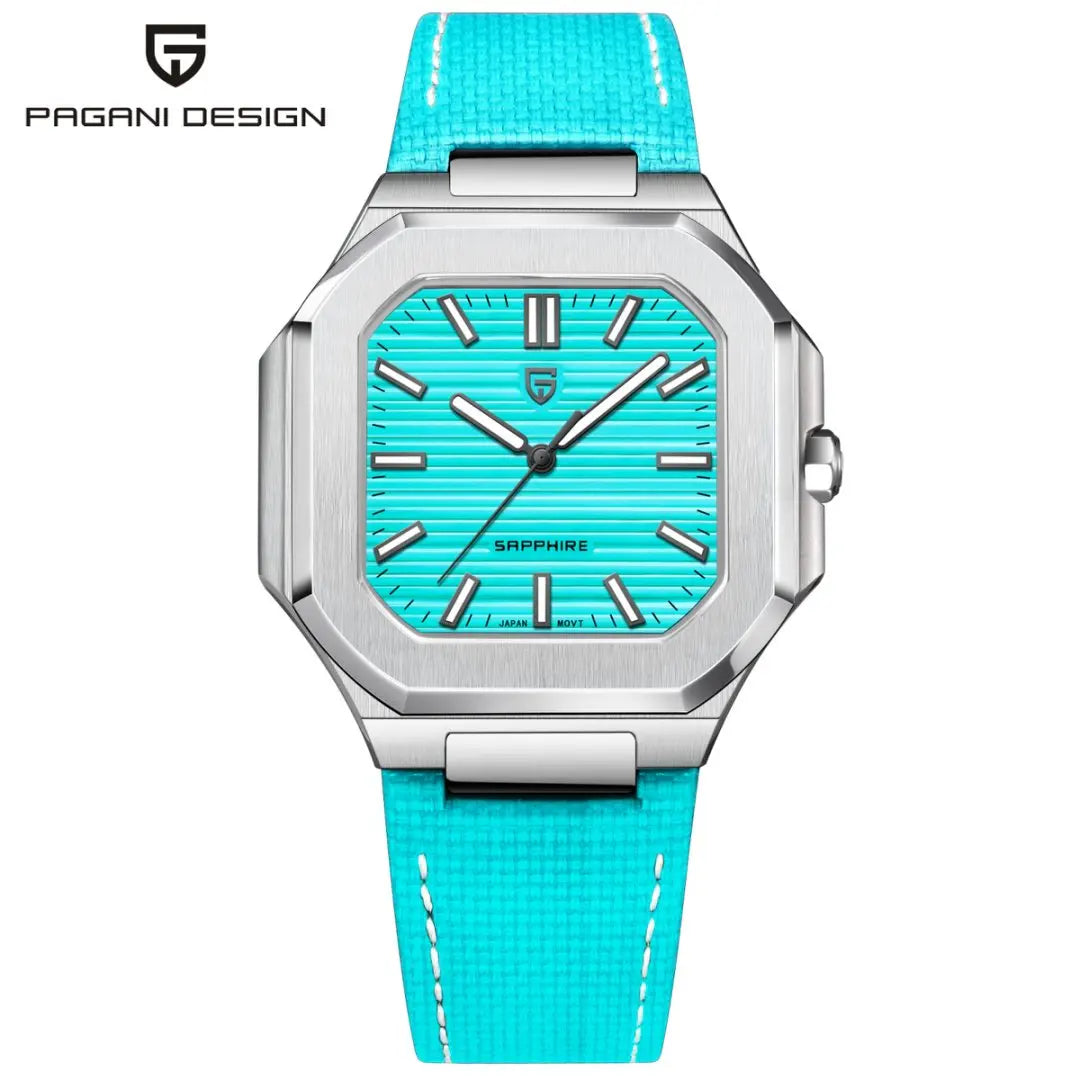 PAGANI DESIGN New V2 Men's Square Quartz Watch Top Luxury Brand Sports Waterproof Sapphire Stainless Steel Quartz Watch
