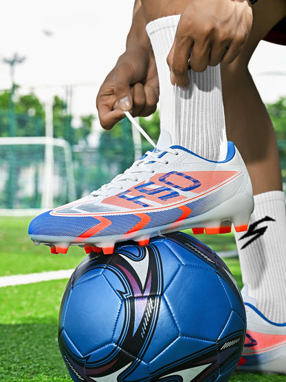 Professional Grass AG /FG Soccer Shoes PU Fabric Integrated Upper TPU Tough Sole Wear Resistant Anti-slip Youth Footwear
