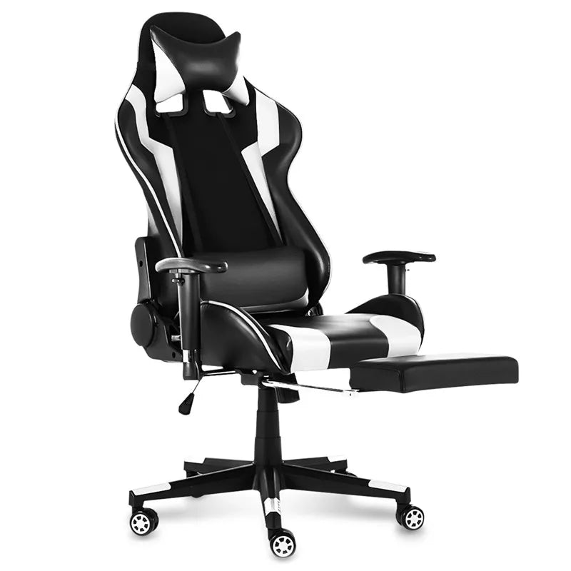 Chaise de bureau en cuir Joylive, chaise de jeu WCG, chaise ergonomique pour ordinateur, pivotante, inclinable, pour salle de jeu