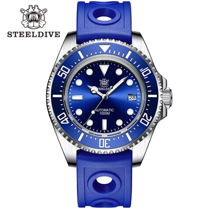 SD1964 Steeldive Brand 2023 Red-Black 45.4MM Men Sapphire Glass Luminous 1000M Waterproof NH35 Dive Watch with Ceramic Bezel