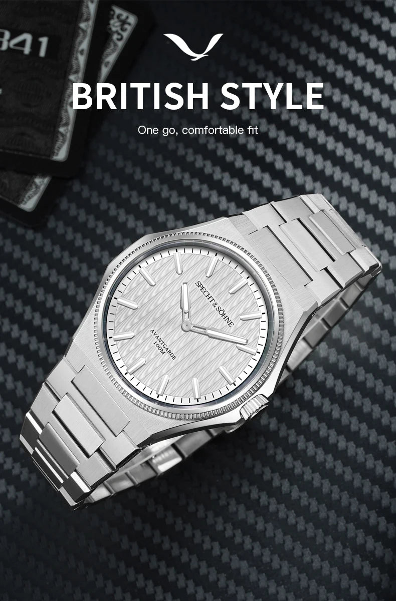 Dropshipping 2025 Hot Selling Products Wristwatches For Men Specht & Söhne Ultrathin Male Green Sports Watches 100M Waterproof