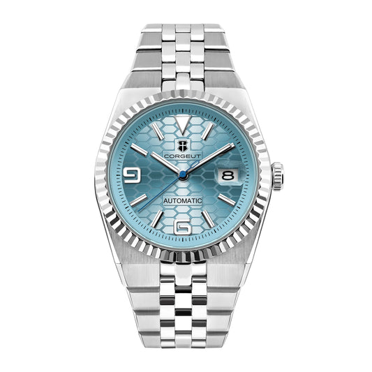 Corgeut 40mm Luxury NH35 Movt Man Sport Clock Automatic Relogio Masculino Mechanical Wristwatch Sapphire Ice Blue Men's Watch