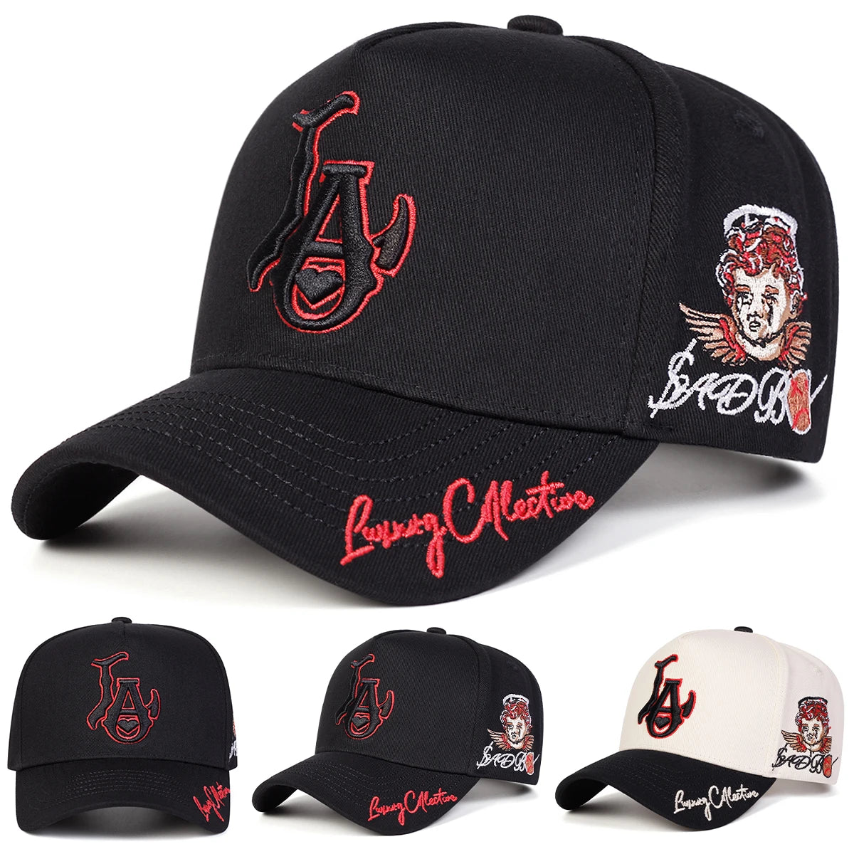 Casquettes de baseball unisexes « LA Love » brodées, printemps-automne, pour l'extérieur, ajustables, décontractées, casquettes de protection solaire, casquettes de sport