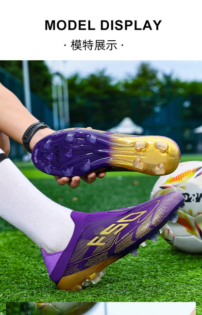 New Men Soccer Shoes Match Football Boots Non-Slip Boys High-quality Outdoor Sneakers Grass Cleats Hot-selling High-top Light