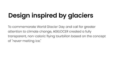 Reloj AGELOCER de edición limitada «Ice Never Melts» con tourbillon de cristal de oscilación libre, reloj mecánico manual de lujo