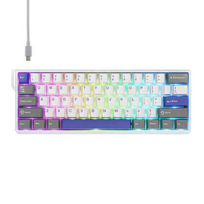 Teclado mecánico con cable AULA WIN60 HE/WIN60 HE MAX 60% con estructura tray-mount hot-swap e interruptores magnéticos Hall Effect