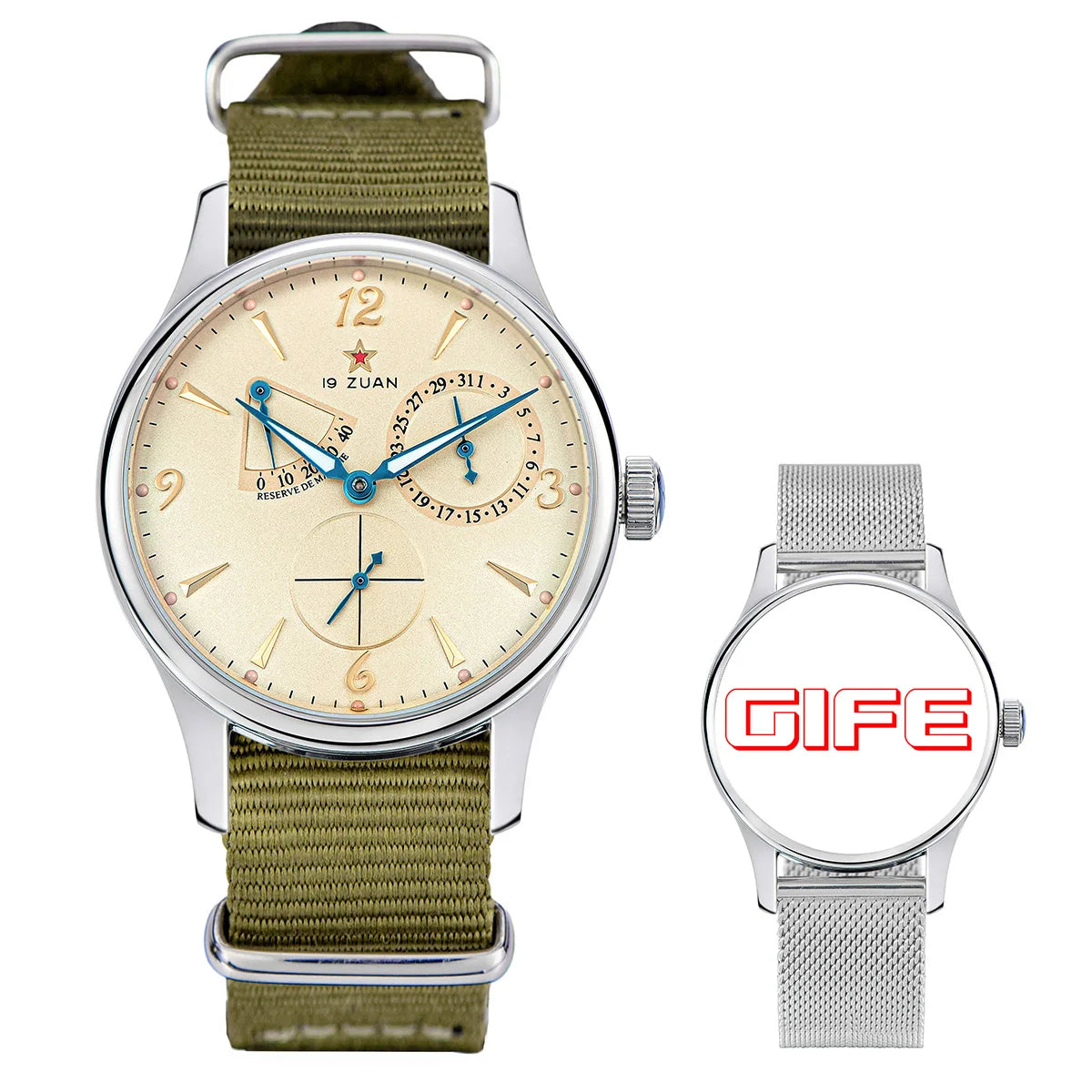 Reloj de hombre Pilot 40mm 1963, reloj de pulsera mecánico automático con movimiento Tianjin ST1780, diseño militar, nuevo 2024
