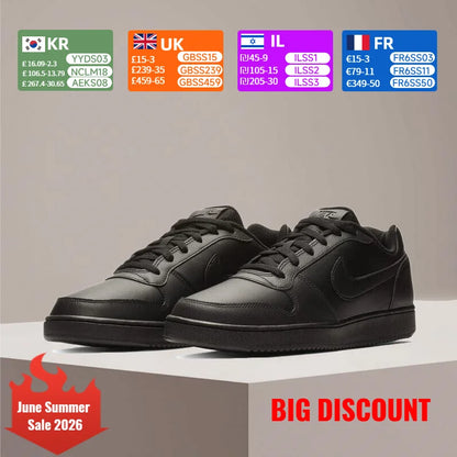 Nike Ebernon : baskets unisexes basses, classiques, confortables, antidérapantes, amortissantes et résistantes, pour un usage quotidien, AQ1775-003