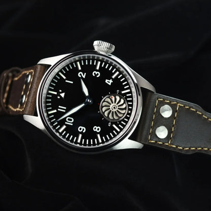 Reloj mecánico para hombre Hruodland 2025 nuevo, Seagull ST3620, piloto retro 43MM, luminiscencia Bgw-9, cristal de zafiro, turbina