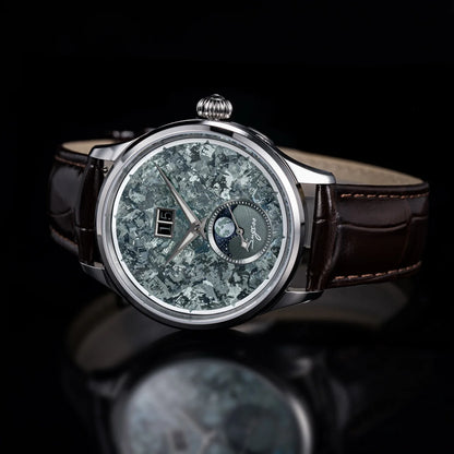 Sugess Watch of Men Moonphase ST2528 Movement Automatic Mechanical Wristwatches Waterproof Sapphire Crystal Titanium Dial S401