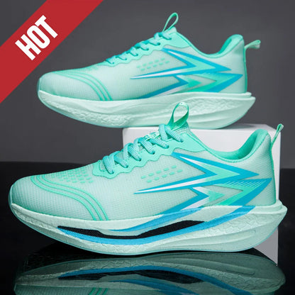 Zapatillas de running nuevas con placa de carbono para maratón, deportivas para hombre, transpirables y ligeras, zapatillas deportivas cómodas antideslizantes para mujer, estilo casual