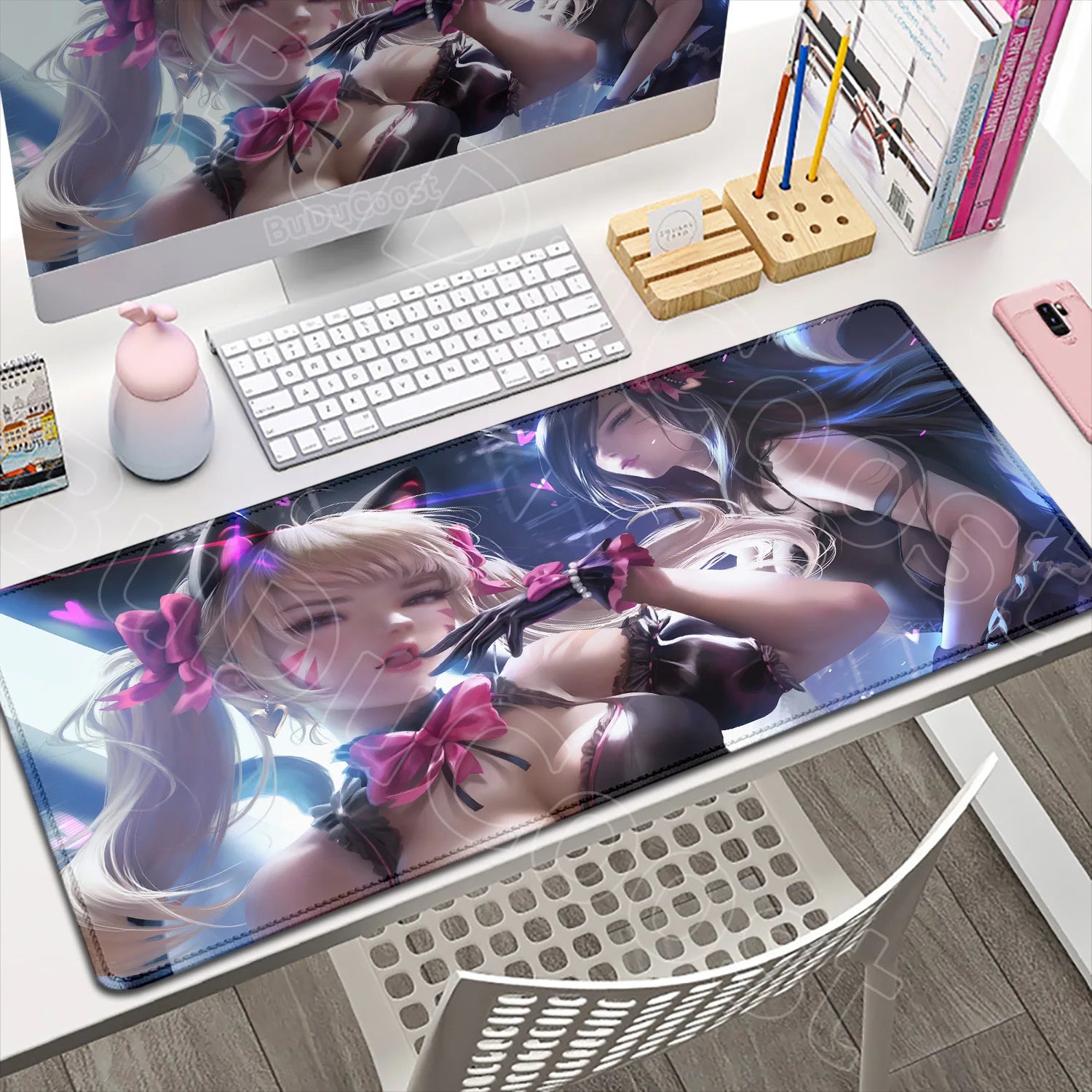 Large XXL DIY Cool Overwatch Mouse Pad Keyboard Table Gaming Accessories Non-Slip Rubber Edge locking spped Laptop Rug desk Mat, Produit gaming premium Fraquane