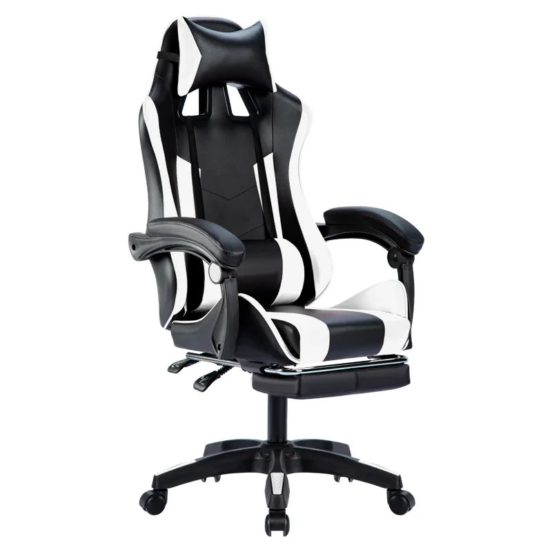 Sedie gaming racing girevoli da fabbrica per gamer con poggiapiedi