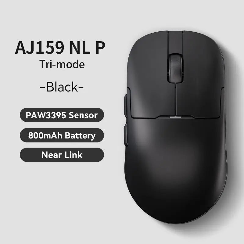 Ratón inalámbrico AJAZZ AJ159 NL 800mAh compatible con juegos y oficina PAW3395 1K Nearlink BT, ratón inalámbrico para portátil, regalo AJAZZ AJ1