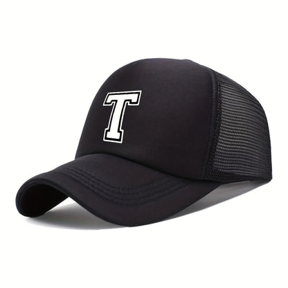 [26-Letter Trendy Baseball Cap] Kids' Lightweight Cap |  Featuring a 26-Letter Truck Driver Design, Perfect for Sun Protection
