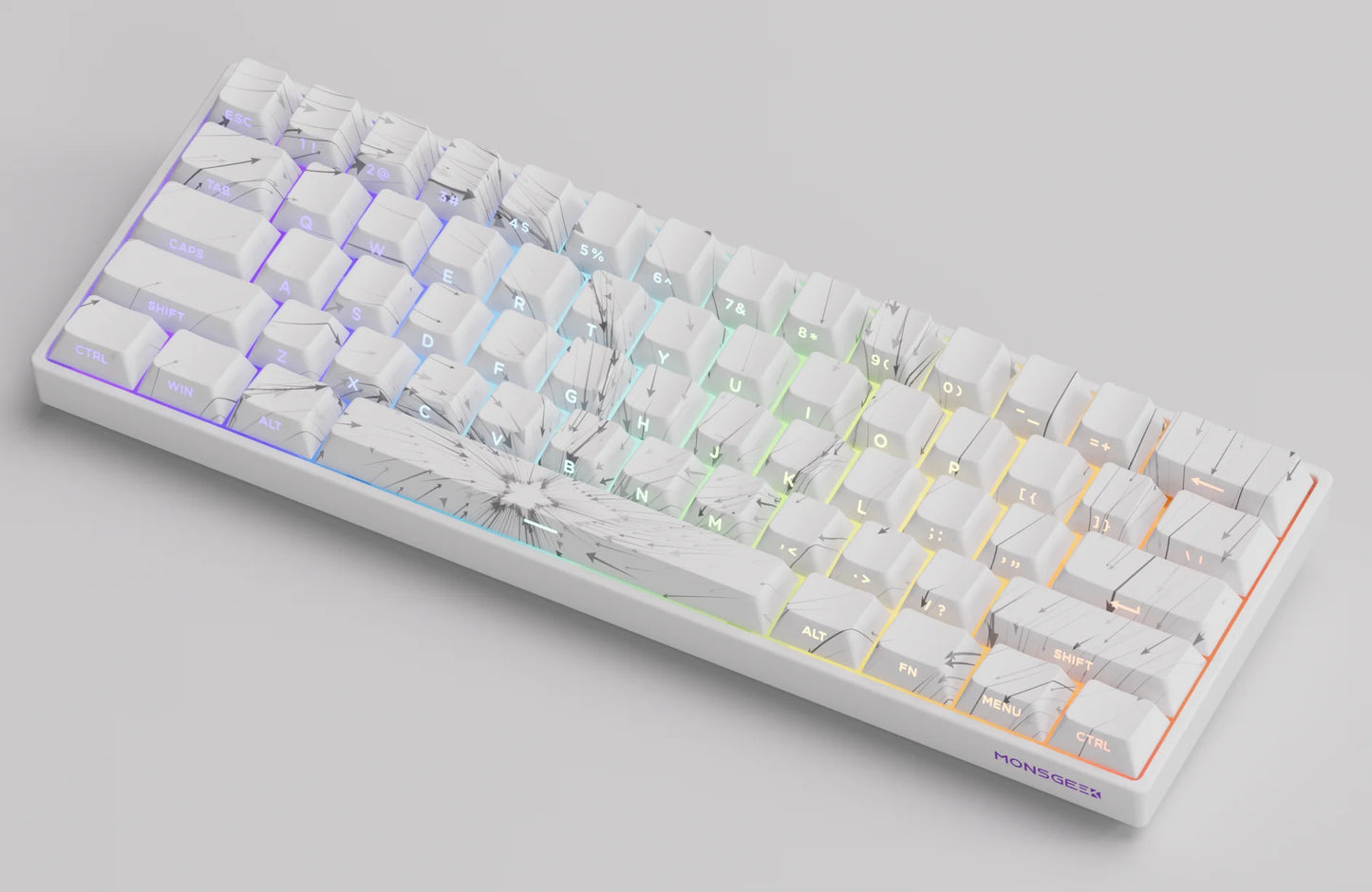 Teclado mecánico Akko MonsGeek FUN60 con interruptores magnéticos 60% para gaming, Rapid Trigger 0.01mm, 8K, ARGB, HE/TMR, teclado personalizado