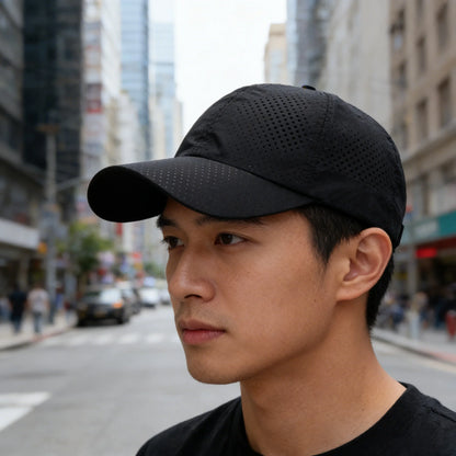 Casquette pour homme printemps-été, couleur unie, en maille ; casquette de baseball pour femme, automne, édition coréenne ; casquette anti-UV, en maille respirante, à visière