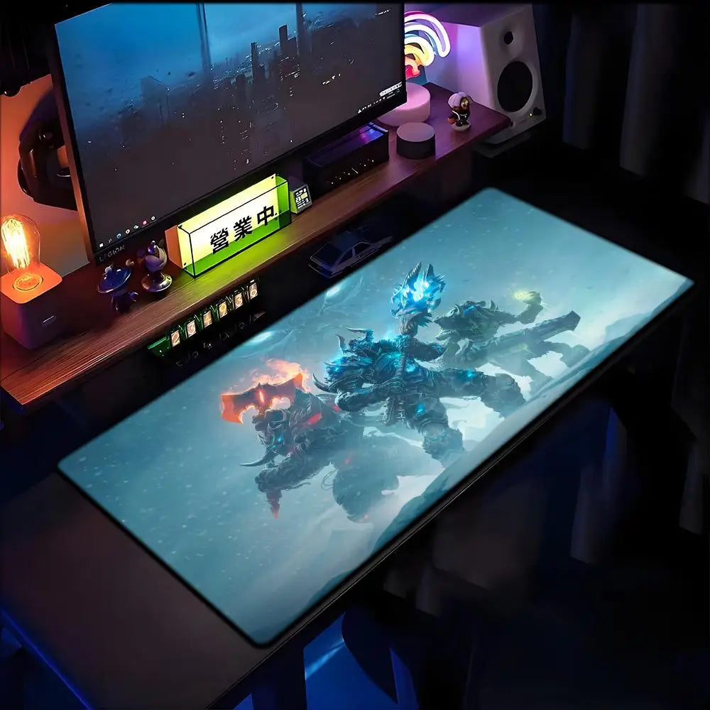World of Warcraft Lich King Mouse Pad PC HD Anime Gaming Accessories Keyboard Mousepad Laptop XXL Game Cabinet Desk Mer Mousepad