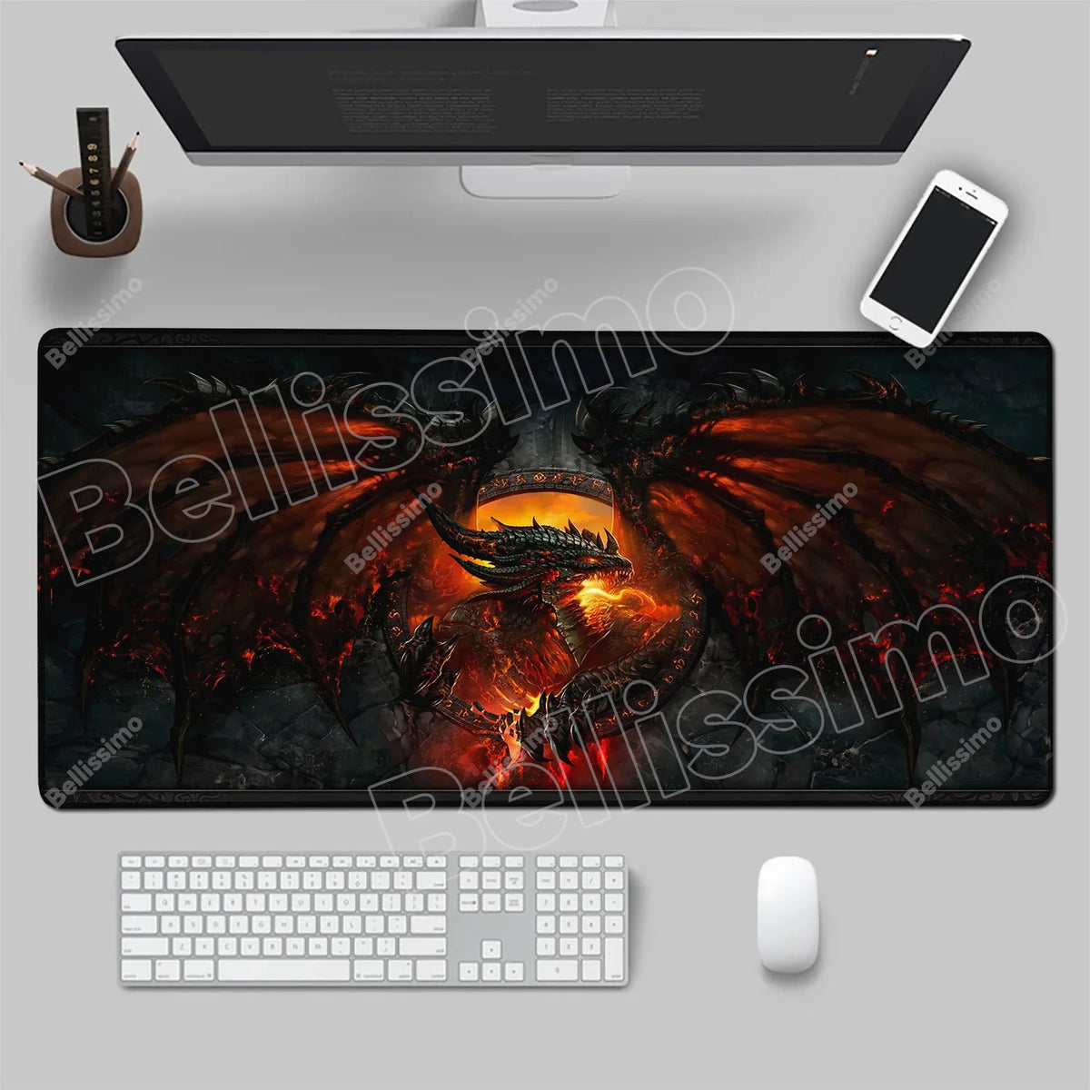 World Of Warcraft 90x40 stor gaming-musemåtte til spilbord, Csgo, naturgummimåtte, Grande Gamer, XXL computermusemåtte