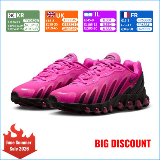 Zapatillas de running informales Nike Air Max Dn8 transpirables y con sujeción para mujer, rojo/negro, HF5509-601