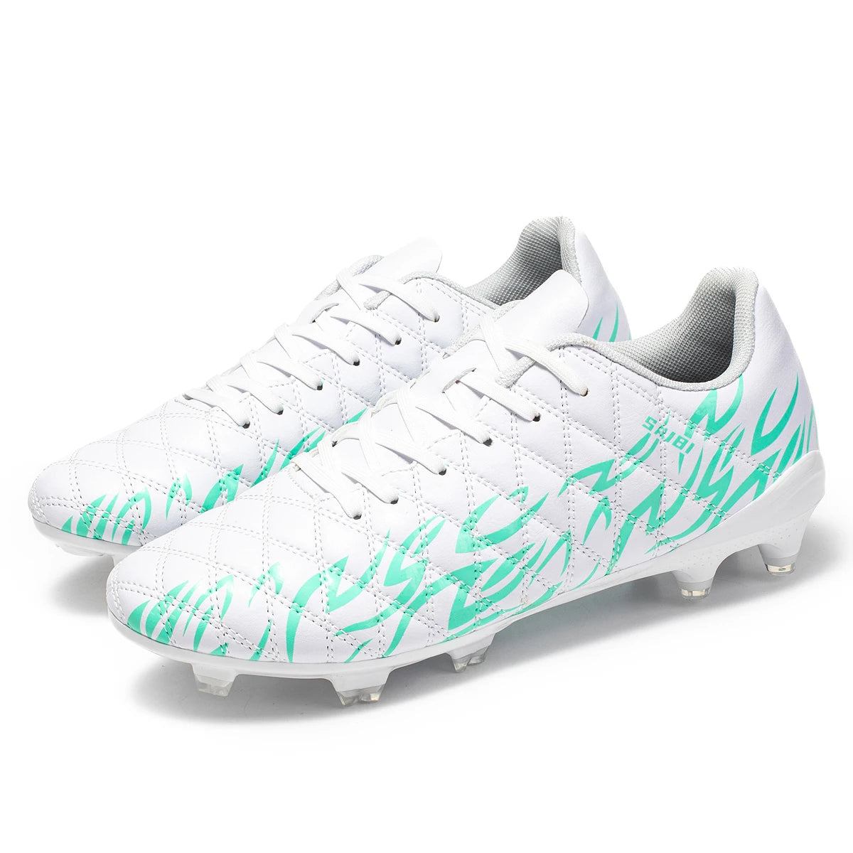 Chaussures de football FG AG pour adultes, tige légère en PU synthétique, crampons antidérapants pour terrain en herbe naturelle et artificielle en plein air