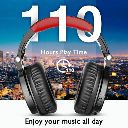 Auriculares gaming inalámbricos OneOdio Pro-M Bluetooth 5.2 HiFi estéreo con micrófono, 110H de autonomía, graves profundos y diseño plegable circumaural