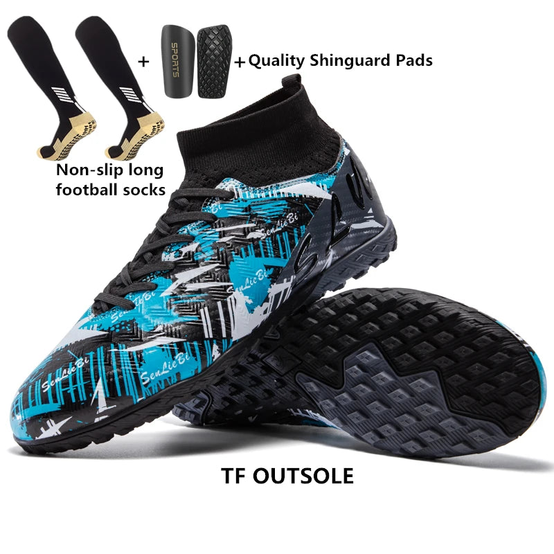 Tamanho 34-46 - Chuteiras de futebol para homem FG/TF, futsal, profissionais, unissexo, infantis, de treino, para exterior, para rapazes, ténis de futebol