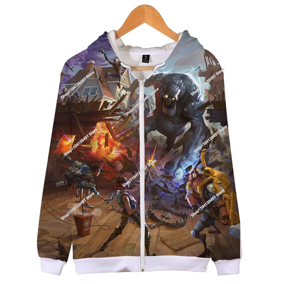 2024 New Game Zipper Hoodie Children's Sweatshirt Fortnite Pullover Sweatshirts Fashion Boys and Girls Clothing
