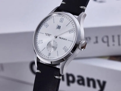 Milifortic 38MM Minimalist Jumping Hour Auto Watch Man R088 Sapphire Crystal 10ATM Vintage Stainless Steel Mechanical Watches