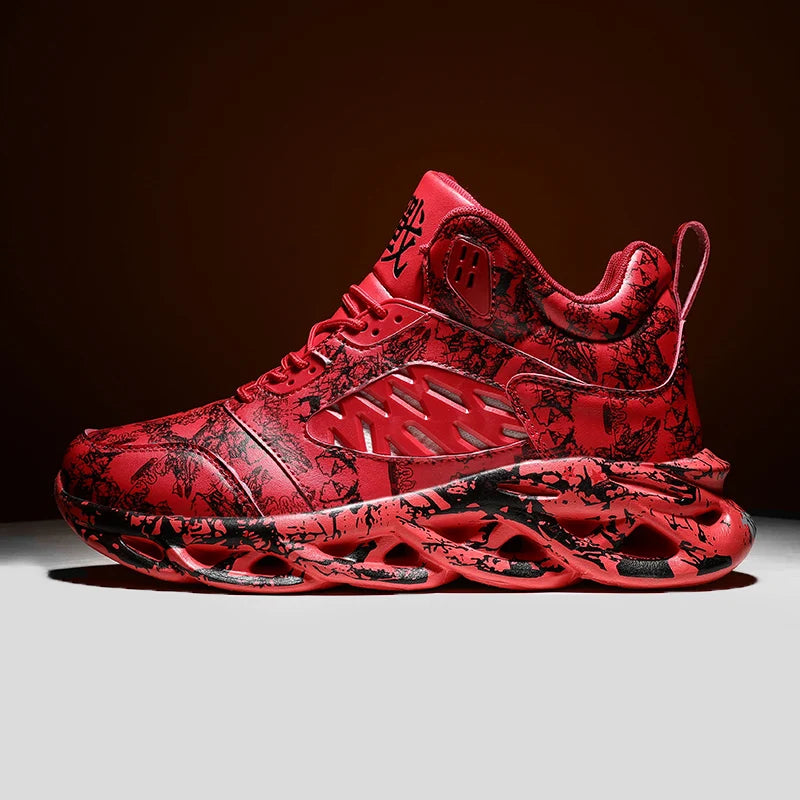 Men Sports Shoes Soft Sole Anti Slip Wear-resistant Rebound New Leather Breathable Comfort Fashion Lace Up Outdoor Running Shoes
