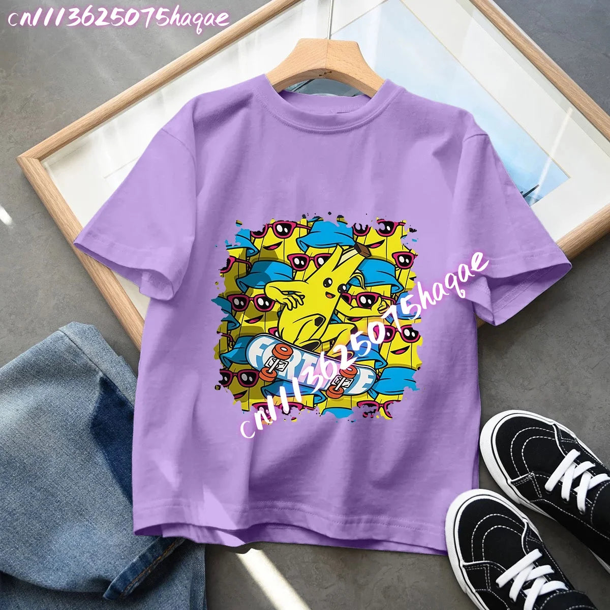 Camisetas Fortnite para niños con estampado de anime y personajes, tops de dibujos animados Fortress Night, ropa de verano para niñas, manga corta, camisetas tipo pulóver