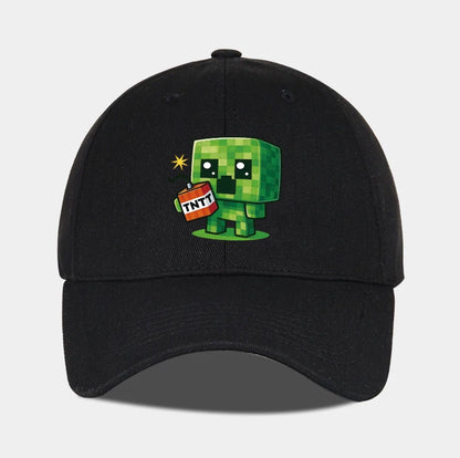 1 Creeper Pattern Baseball Cap | Unisex Hip-Hop Cap, lightweight and form-fitting, perfect for travel and casual wear year-round