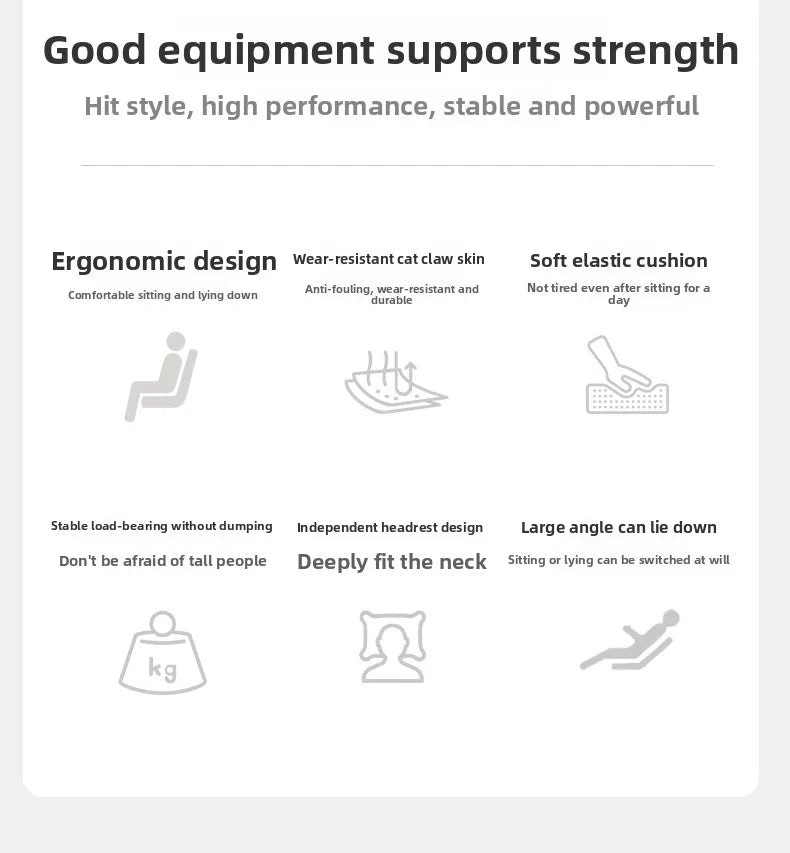 Silla gaming masculina para e-sports, cómoda para estar sentado durante períodos prolongados; silla de ordenador reclinable para momentos de ocio, con respaldo