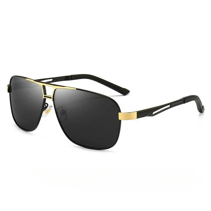 1PC Top Aluminum Magnesium Square Polarized  Photochromic Sunglasses Men Sun Glasses Safety Driving Oculos De Sol Masculino