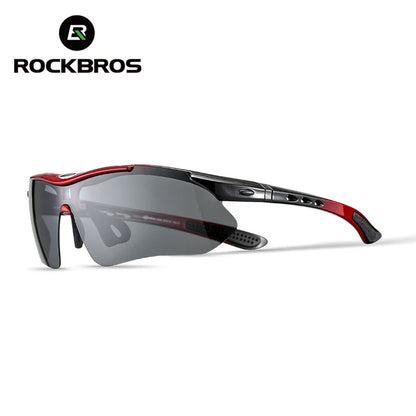 ROCKBROS Polarisierte Fahrradbrille Sonnenbrille Herren Damen MTB-Rad Rennrad-Brille Fahrradfahren Outdoor-Sport Wandern Schutzbrille 5 Gläser