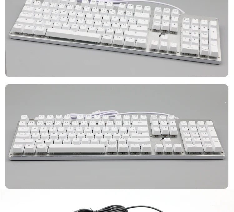104 teclas retroiluminadas coreanas, francesas, rusas, españolas y alemanas para teclado mecánico con interruptores MX, perfil OEM, teclas ABS DIY