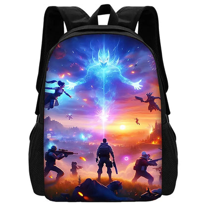 Mochila escolar infantil resistente para niño y niña, estilo shooter de videojuegos, regalo de cumpleaños para estudiantes, unisex, ideal para camping