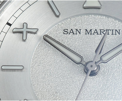 San Martin 39.5mm Retro Chinese Characters Indices Dial Men Pilot Watch YN55 100M Waterproof BGW-X1 Luminous SN0033C