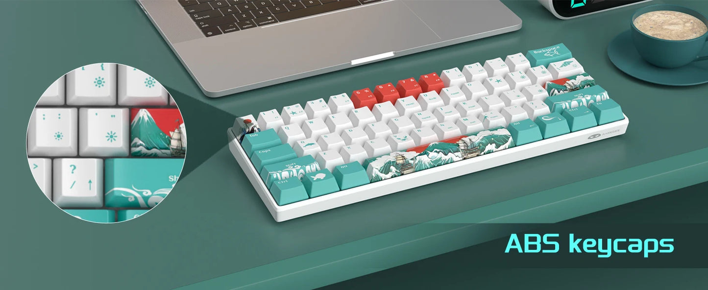 Tastiera gaming meccanica MageGee 60%, RGB, completamente hot-swappable, switch personalizzati, mini tastiera da ufficio a 61 tasti per laptop Win/Mac