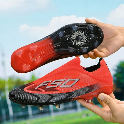 Nouvelles chaussures de football pour hommes, chaussures de sport, chaussures de football de haute qualité, ultralégères, chaussures de futsal, haute tige, respirantes, antidérapantes, pour match en extérieur