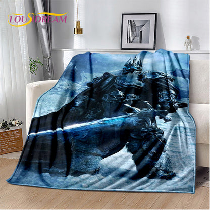 World of Warcraft, WOW, mekana plišana deka za gejmere, flanelska deka, prekrivač za dnevni boravak, spavaću sobu, krevet, kauč i piknik