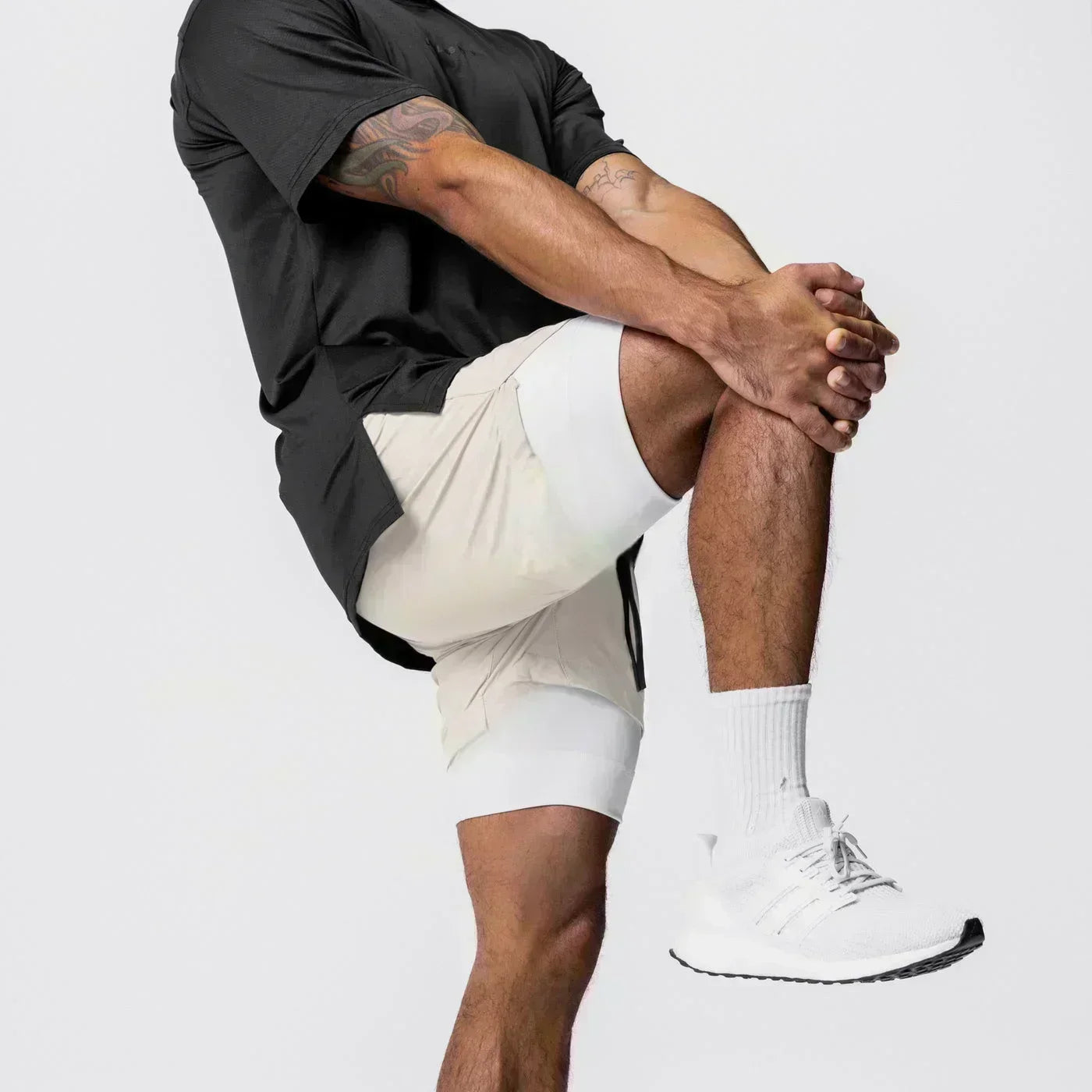 Pantaloncini da palestra da uomo Anime Demon Slayer ad asciugatura rapida, pantaloncini doppio strato 2 in 1, sportswear Y2K estate 2026, streetwear traspirante