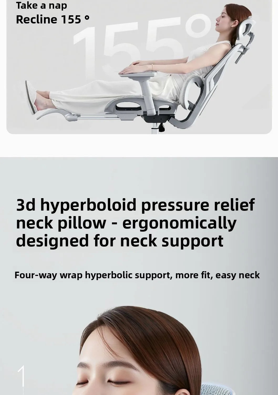 Sedia da ufficio ergonomica regolabile in mesh, sedia da scrivania per computer con schienale alto traspirante, supporto lombare 6D e poggiapiedi retrattile