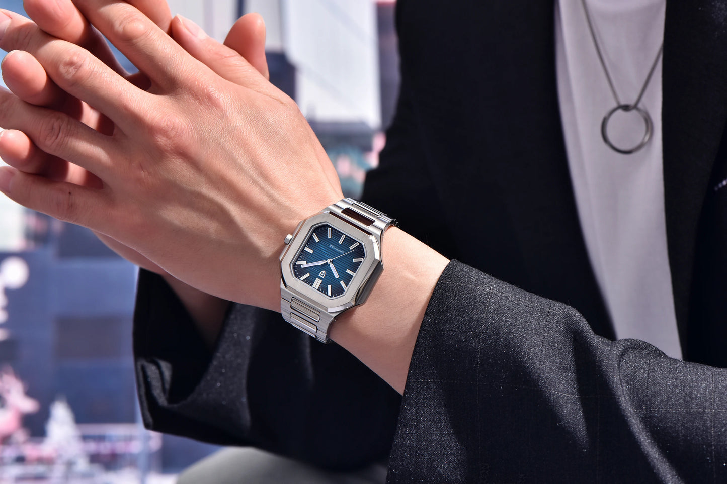 Reloj de lujo cuadrado de cuarzo PAGANI DESIGN 2026 para hombre, cristal de zafiro AR, movimiento japonés, luminoso, acero 316L completo